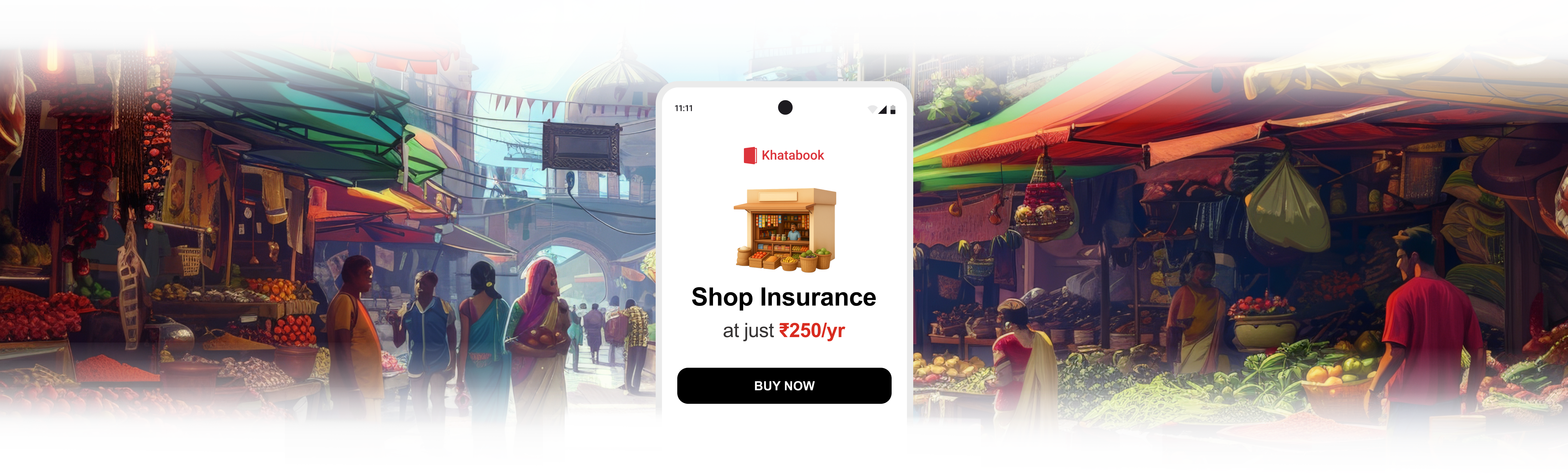 Kirana store owner using Khatabook Insurance